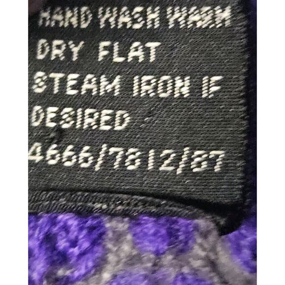Vintage Hunter Glen Open Knit Sweater Large Purple Gray 1/4 Zip Lightweight - Picture 6 of 6